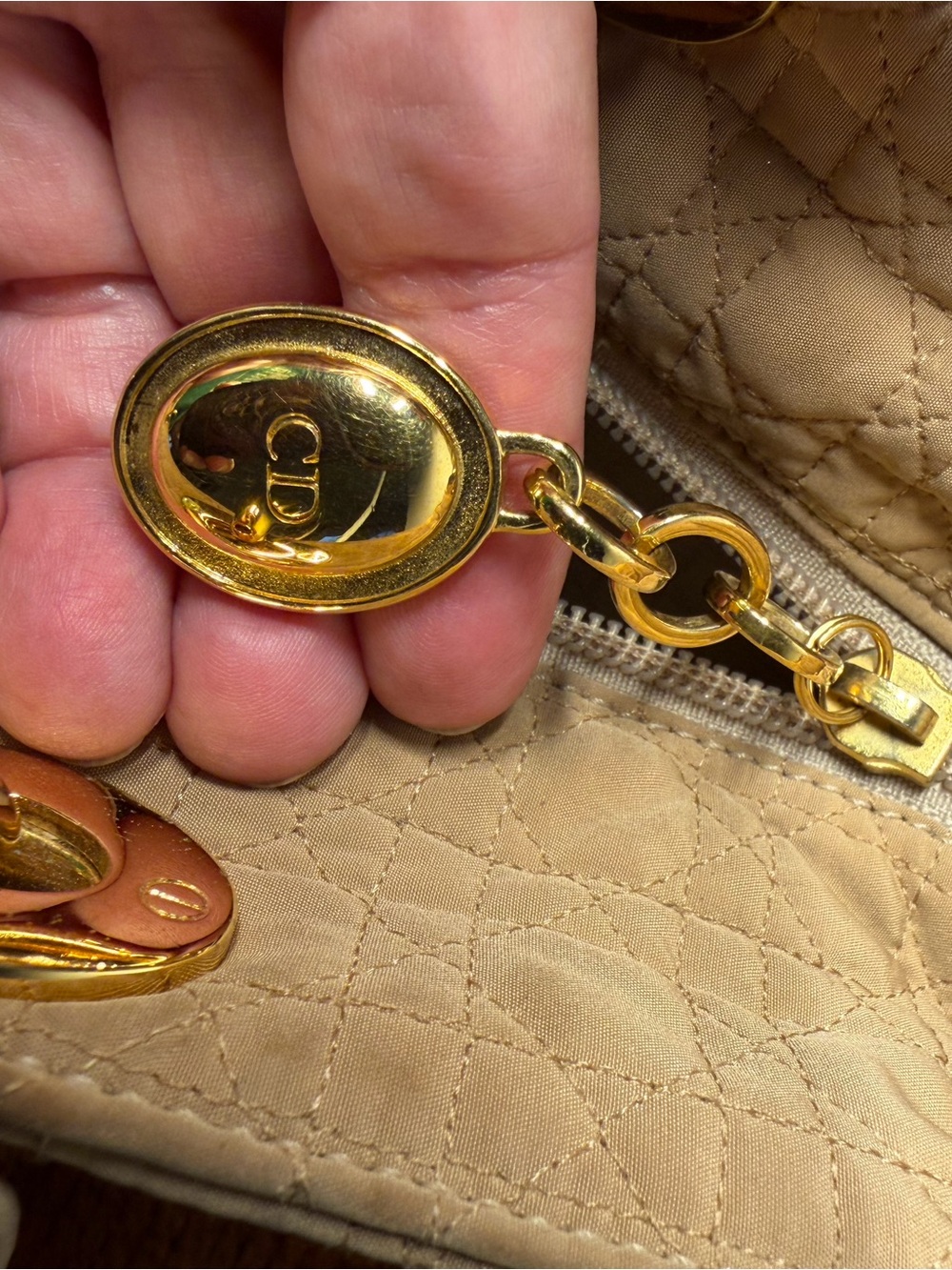 Lady Dior Medium Cannage Bag with Gold-Tone Hardware with COA - Picture 9 of 16